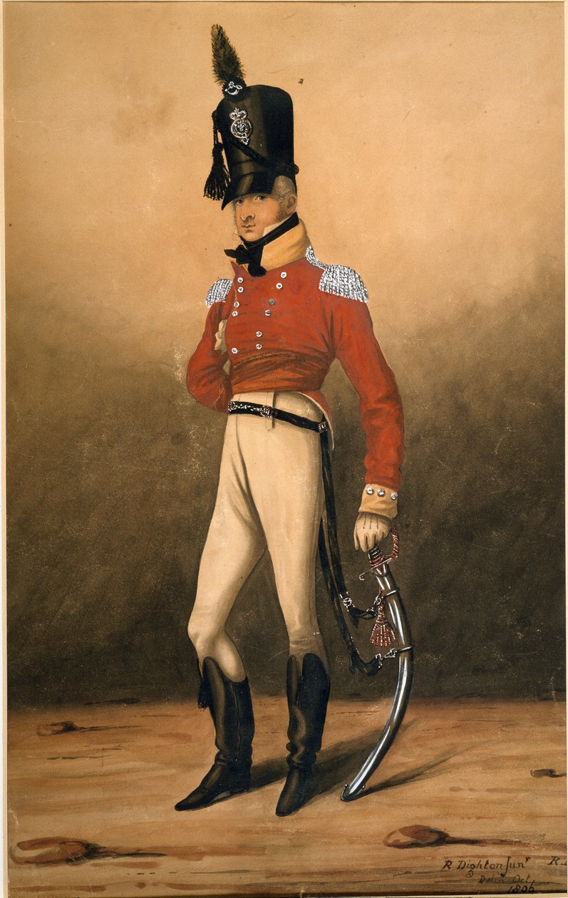Yüzbaşı Henry Proctor, 82. Ayak Alayı, Galler Prensi Gönüllüleri, 1806 by Robert the younger Dighton