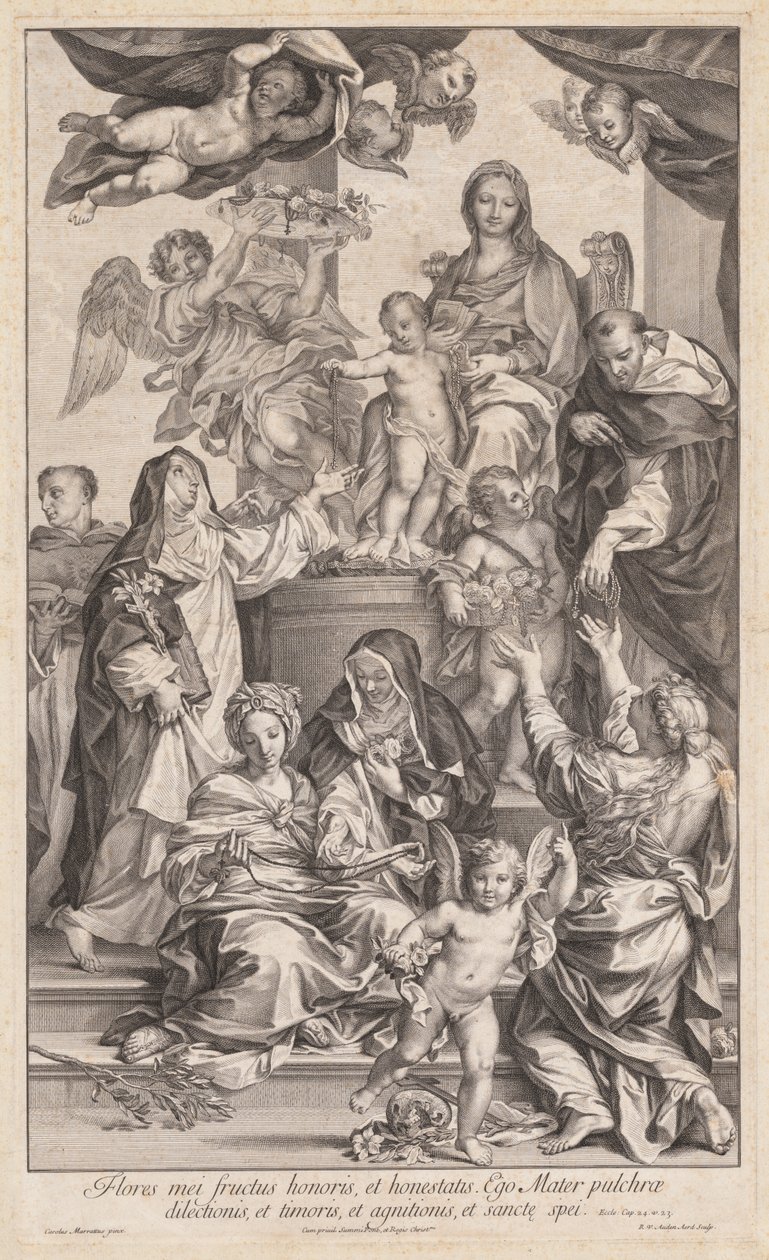 Azizler ile Bakire ve Çocuk, c. 1720-1730. by Robert van Audenaerd