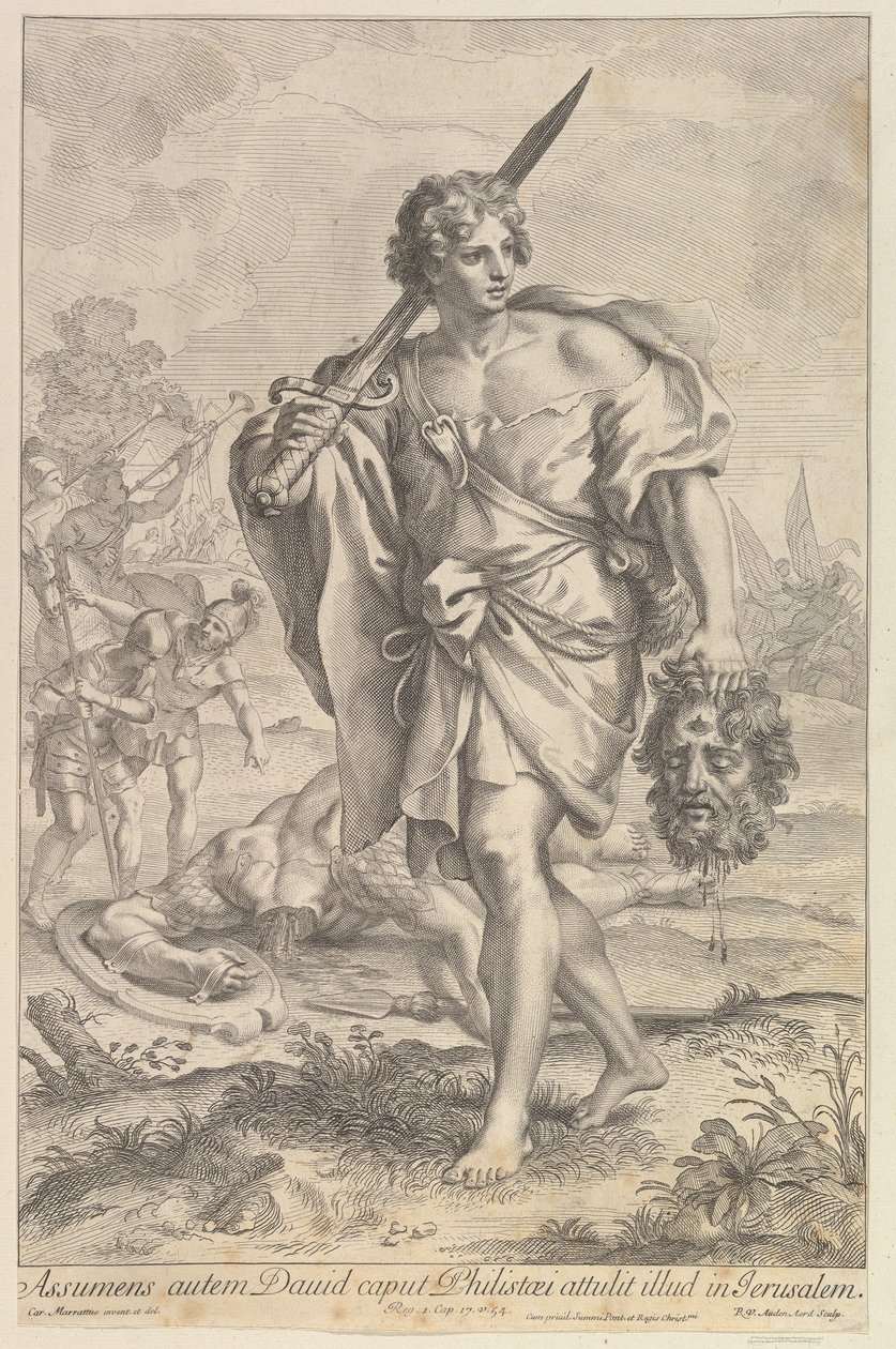 Goliath Başkanı ile David, 1680-1743. by Robert van Audenaerde