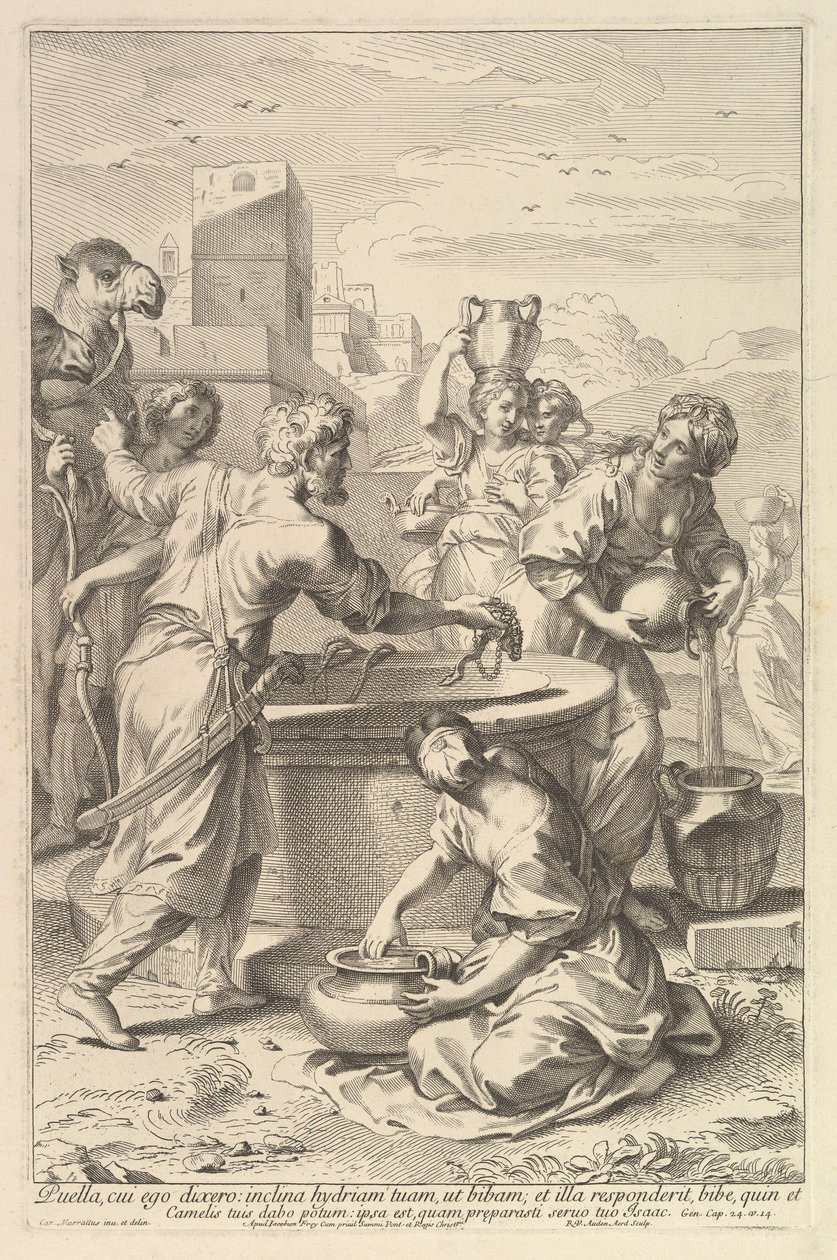 Rebecca ve Eliezer. by Robert van Audenaerde