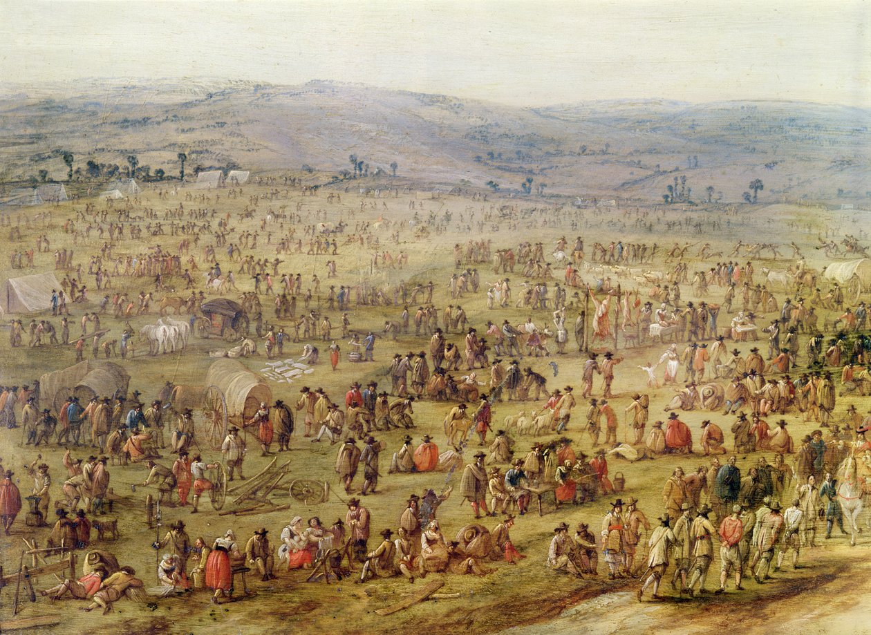 Askeri Kamp (bakır üzerine yağ) (341904 detayı) by Robert van den Hoecke