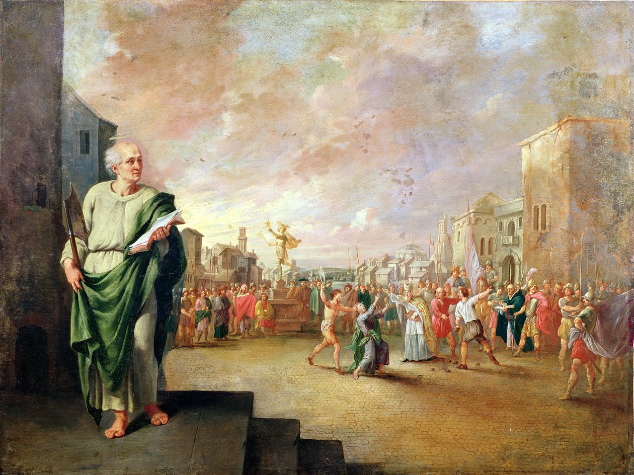Aziz Matthias (bakır üzerine yağ) by Robert van den Hoecke