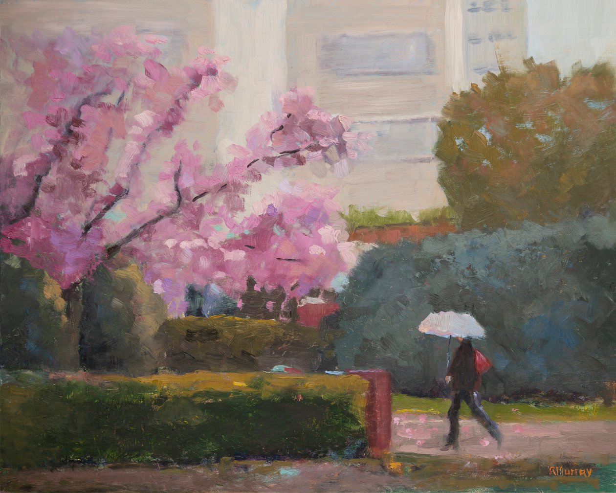 Bulutlar Geri Dönecek, 2023 (panel üzerine yağlıboya) by Roberta Murray