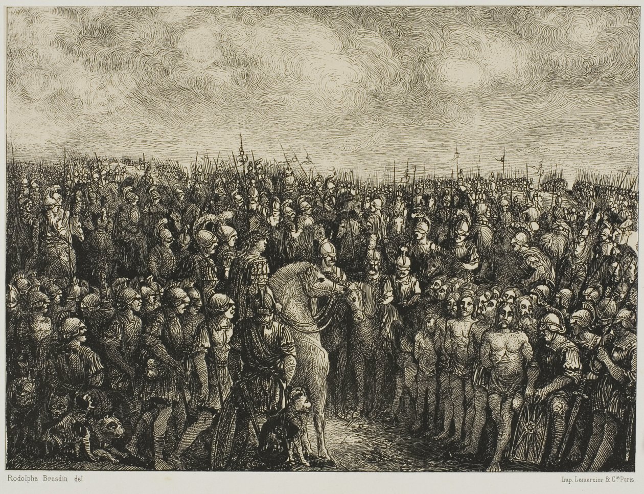 Sezar ve Tutsakları by Rodolphe Bresdin