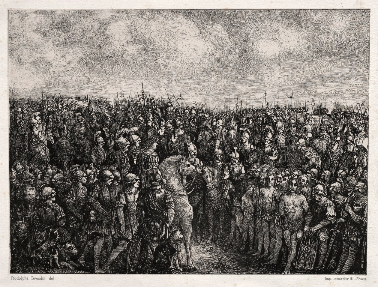 Sezar ve Tutsakları by Rodolphe Bresdin