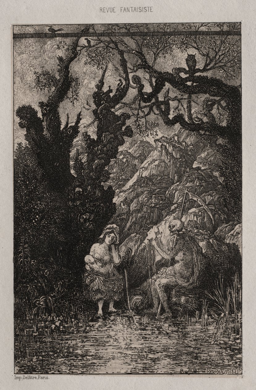 Ölüm ve Genç Anne by Rodolphe Bresdin