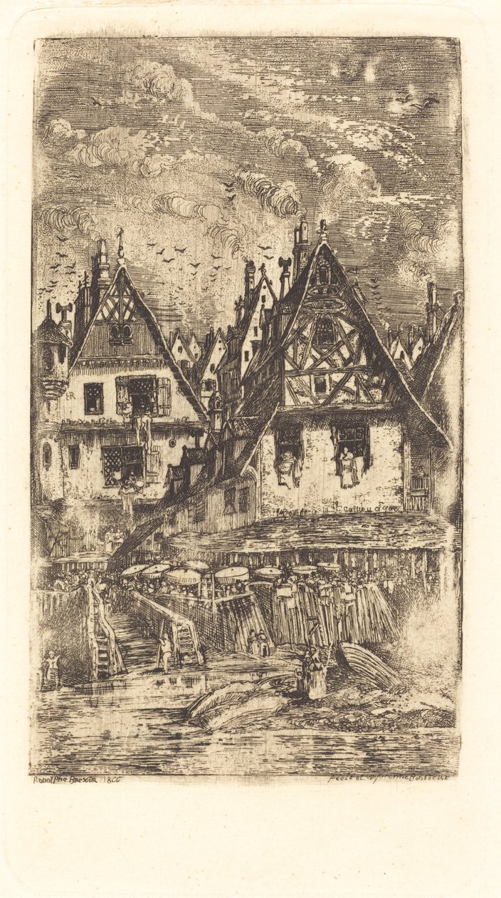 Köy girişi by Rodolphe Bresdin