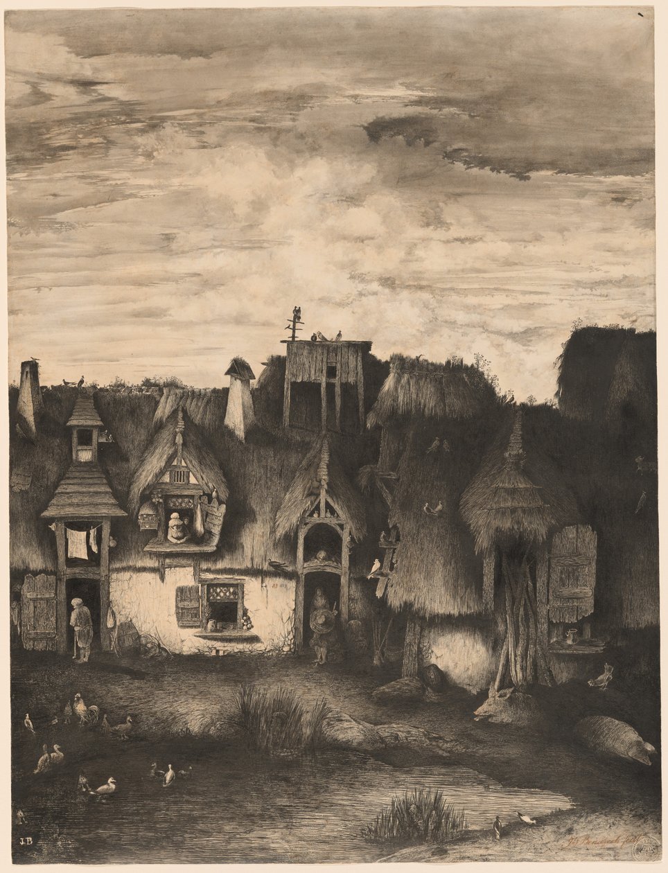 fantezi çiftlik evi by Rodolphe Bresdin