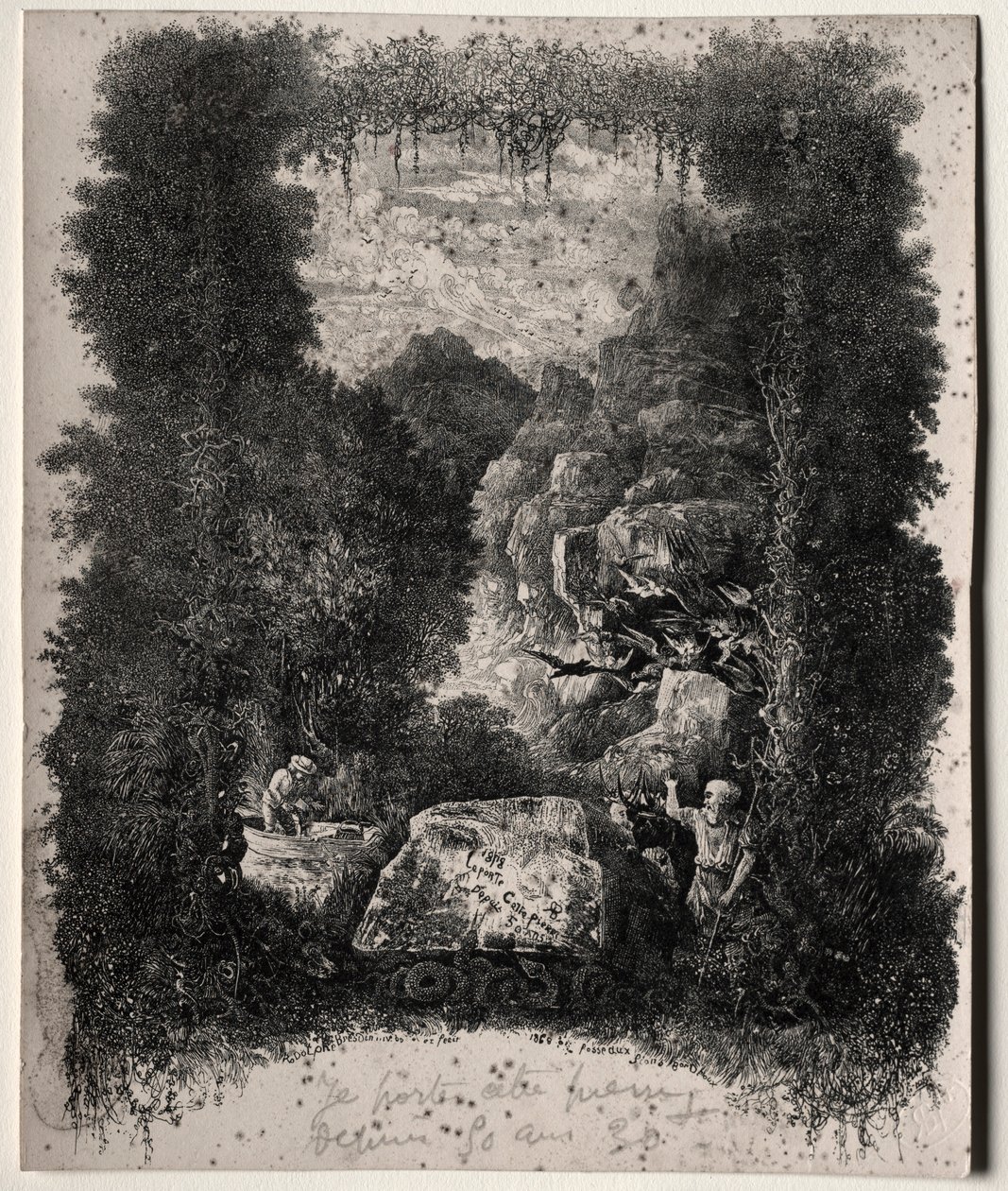 Thierry-Faletans, 1868 tarafından Masallar ve Masallar için İlk Frontispiece. by Rodolphe Bresdin