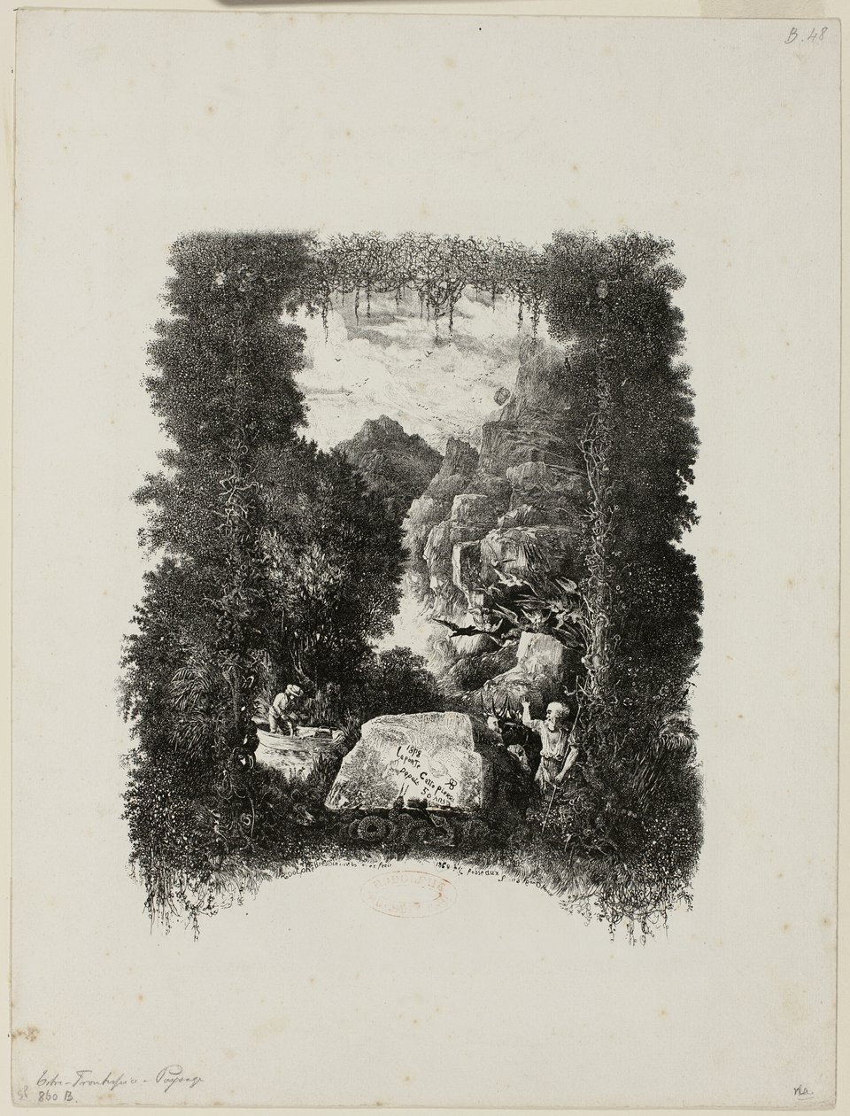 Hippolyte de Thierry-Faletans tarafından Masallar ve Masallar için Frontispiece by Rodolphe Bresdin