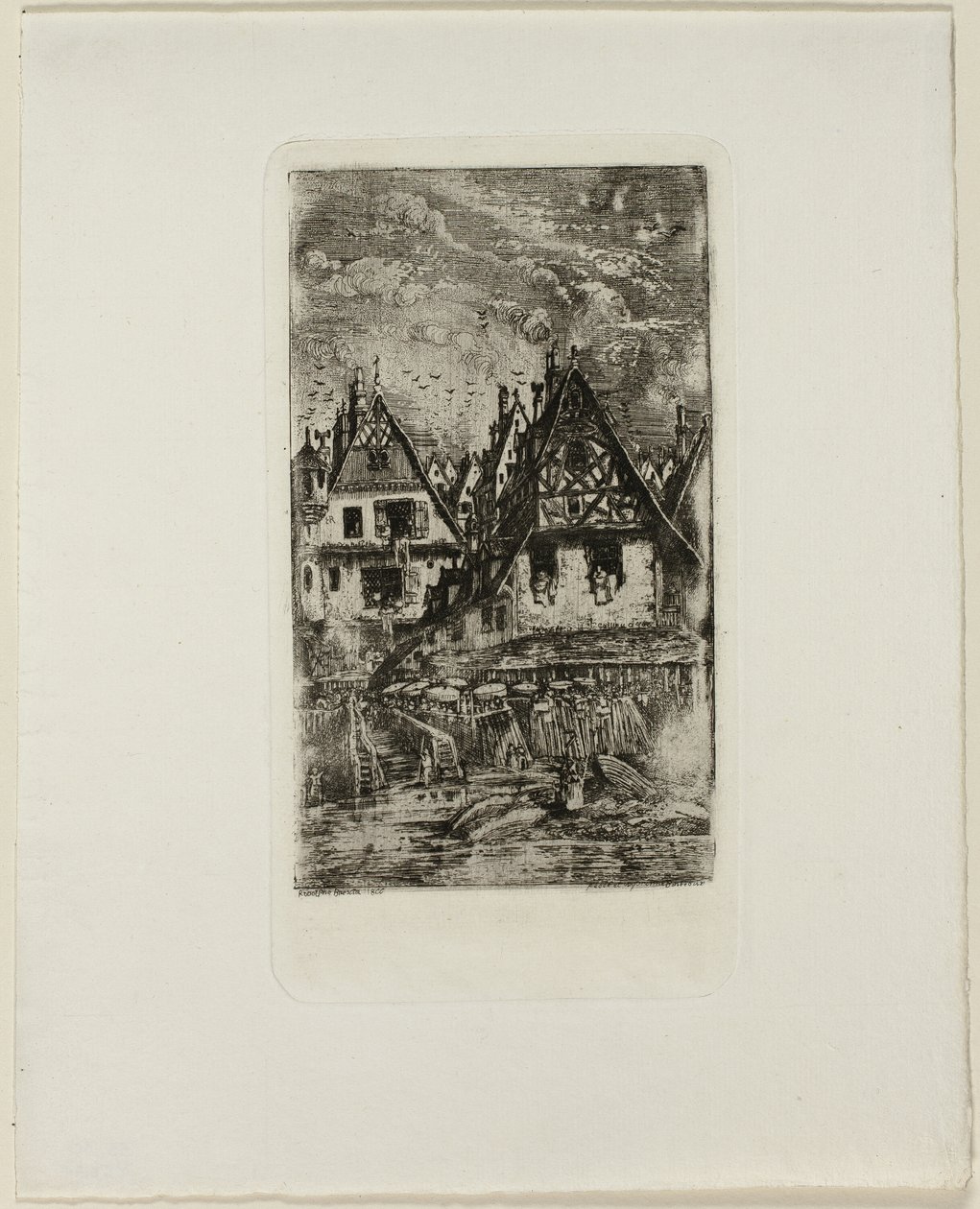 Güneşlikli Pazar Yeri by Rodolphe Bresdin