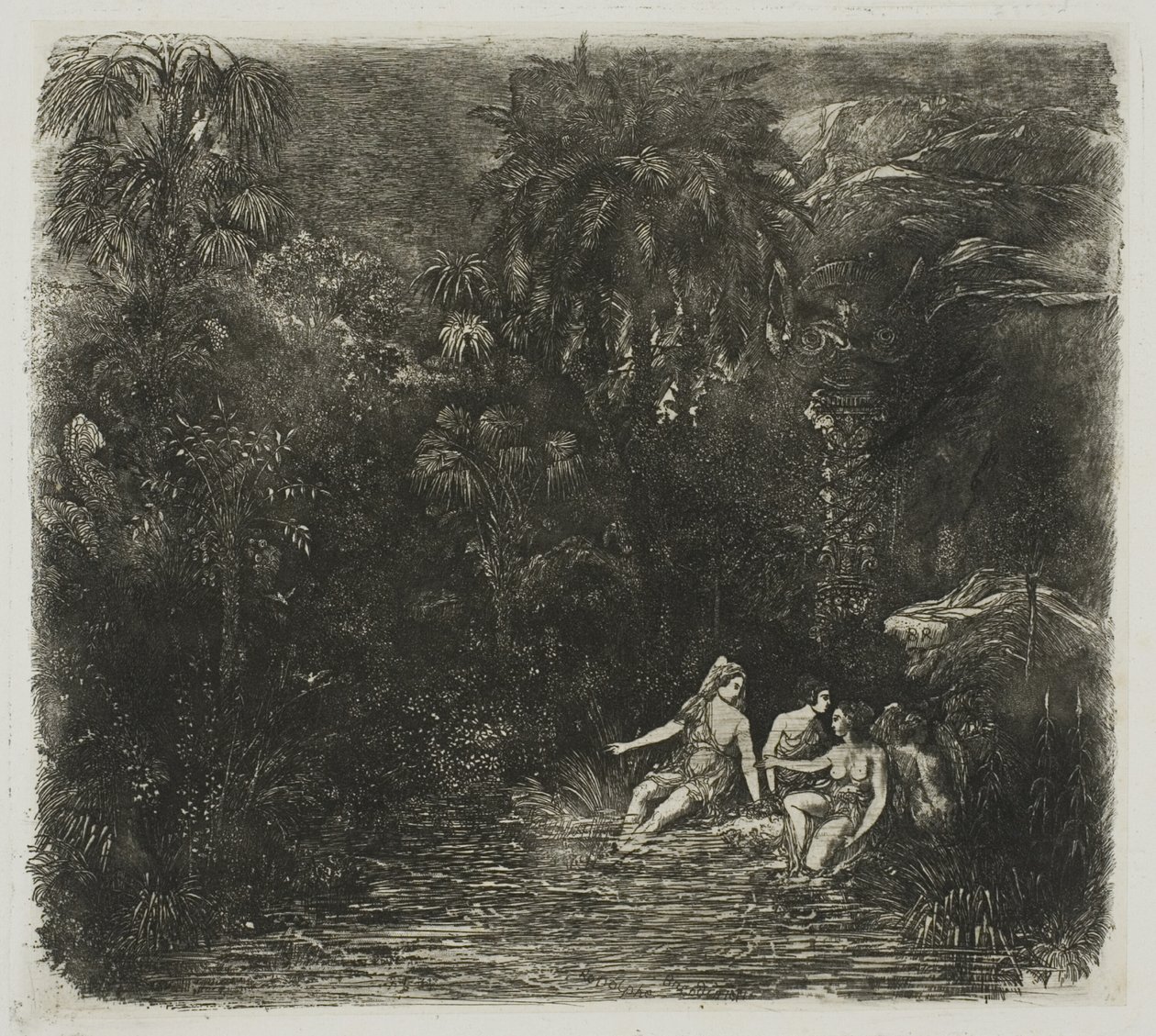 Avuç içi Altında Yıkananlar by Rodolphe Bresdin