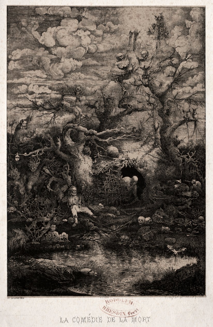 Ölüm Komedisi, 1854. by Rodolphe Bresdin