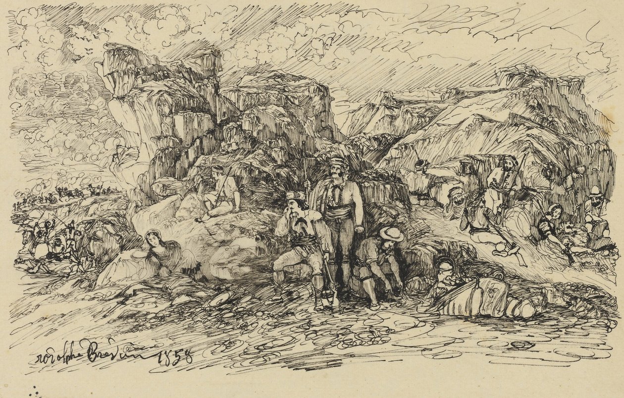 Kaçakçılar, 1858 by Rodolphe Bresdin