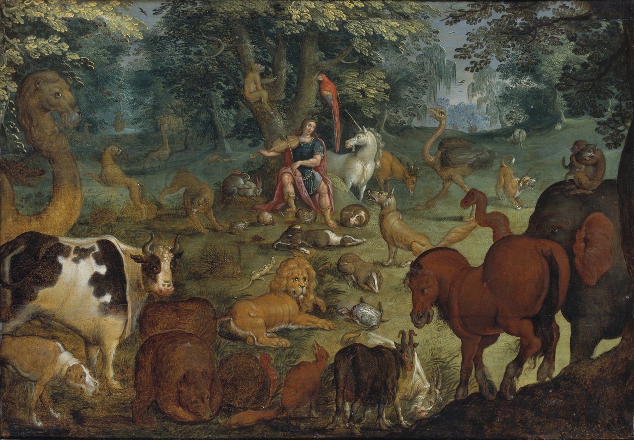 Canavarları Büyüleyen Orpheus by Roelant Savery
