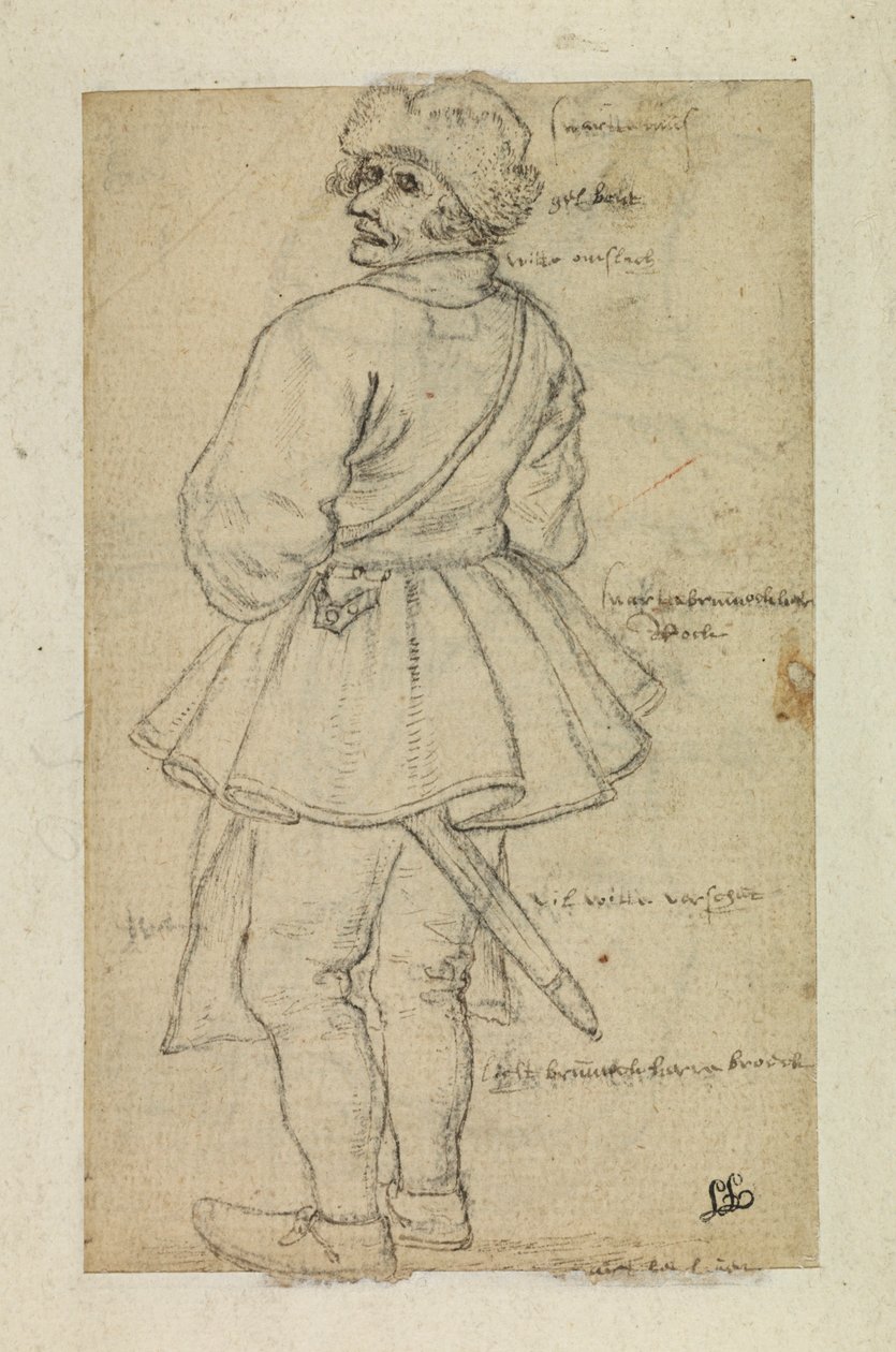 Arkadan görülen adam (verso) by Roelandt Jacobsz and Bruegel Pieter the Elder Savery
