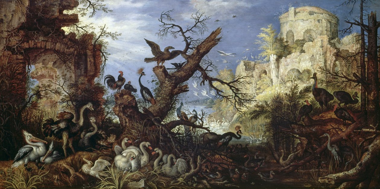 Kuşlar ile manzara by Roelandt Jacobsz. Savery
