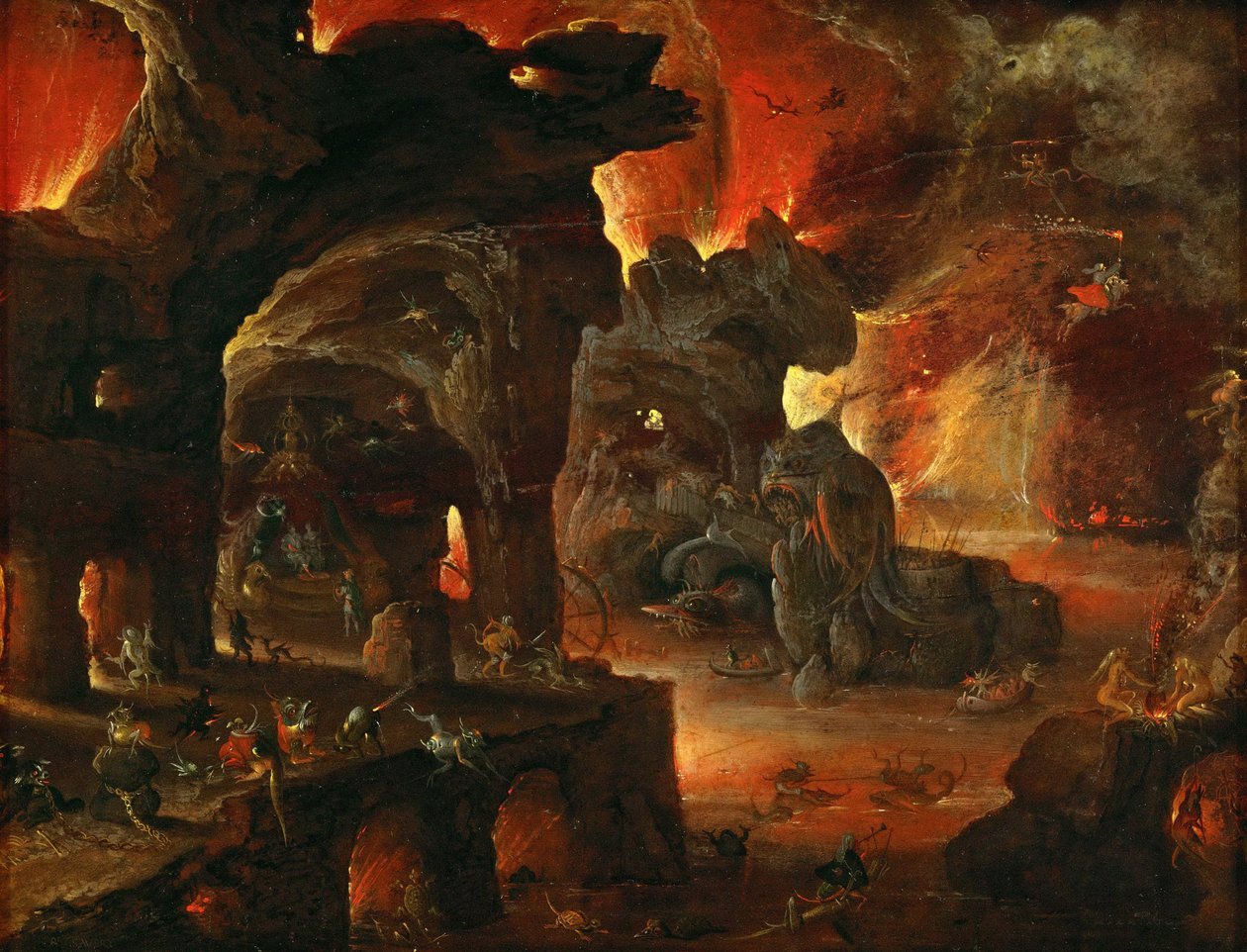 Orphee dans les Enfers - Yeraltı Dünyasında Orpheus - Roelant Savery (1576-1639). Ahşap üzerine yağlı boya, yaklaşık 1612-1615. Ebat : 27x35 cm. Sanat Tarihi Müzesi, Viyana by Roelandt Jacobsz. Savery