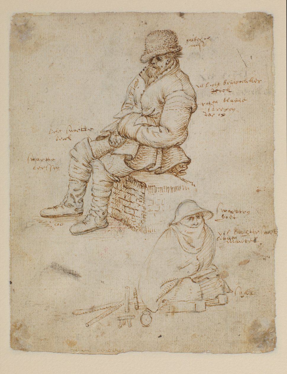 Oturan iki figür (ters) by Roelandt Jacobsz. Savery