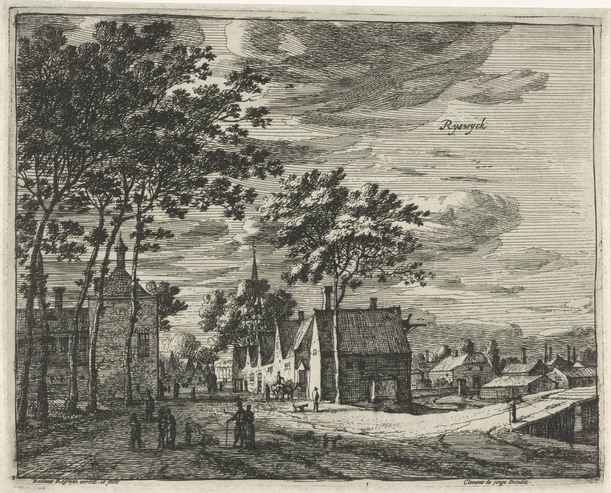 Rijswijk Ryswyck (nesne üzerindeki başlık) Hollanda ve Utrecht eyaletlerindeki manzaralar (dizi başlığı) by Roelant Roghman