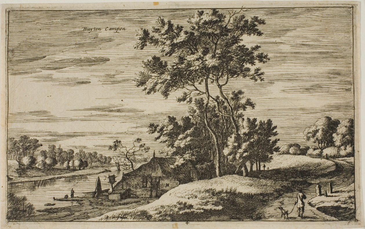 Kampen Yakınında Görünüm, Hollanda Köylerinin Görünümlerinden 4. plaka by Roelant Roghman