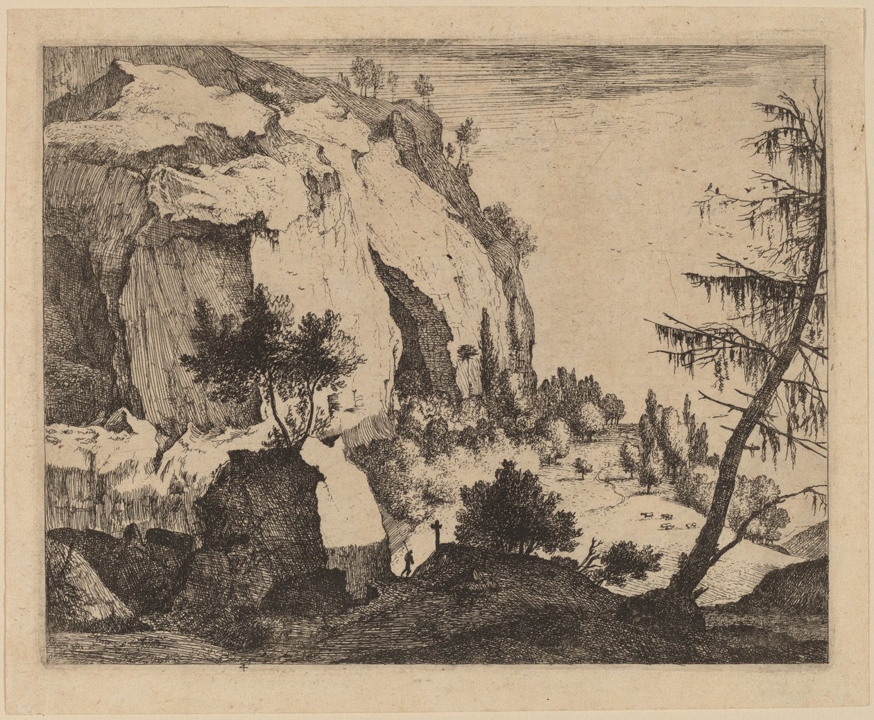 Köknar ile Kayalık Manzara: pl.4 by Roelant Roghman and Melchior Küsel