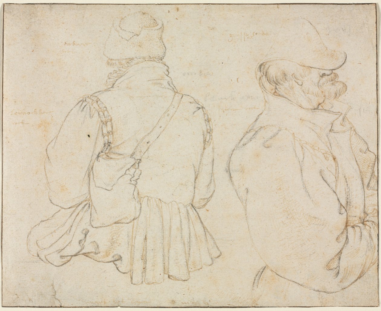 Yarım Boyda İki Bohem Köylü, c. 1605-1610. by Roelant Savery