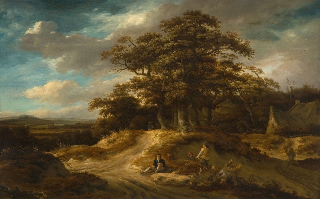 Bir Köyün Kenarındaki Yolcular, 1680. by Roelof Van Vries