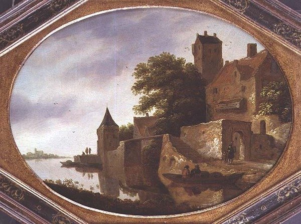Müstahkem bir malikane ile manzara by Roelof Van Vries