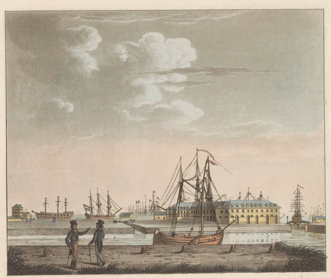 Rijkswerf Willemsoord, yaklaşık 1825 Açıkta Willemsoord