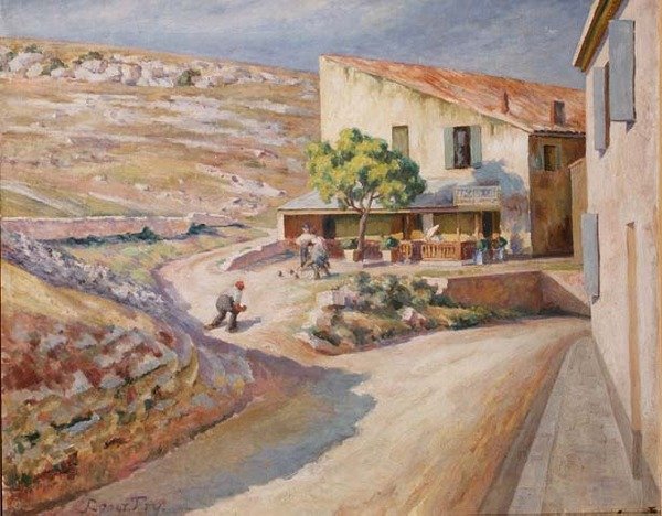 A Game of Bowls, 1920 dolayları (tuval üzerine yağlı boya) by Roger Eliot Fry
