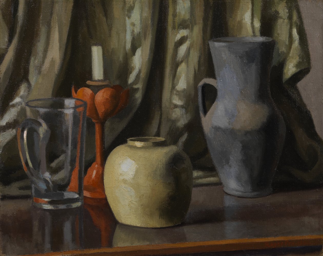 Mum ve Toprak Kaplı Natürmort by Roger Eliot Fry