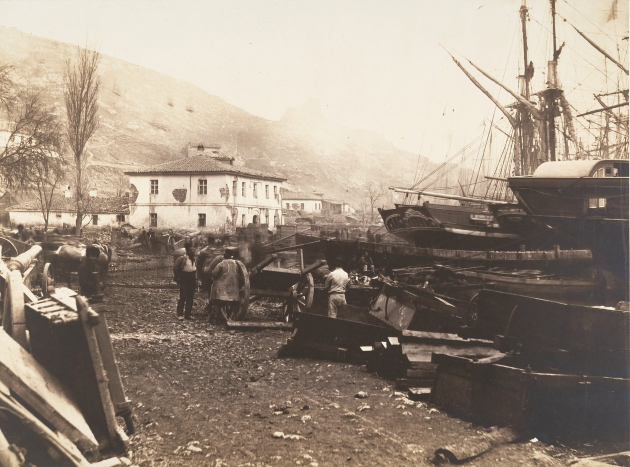 İniş Yeri, Mühimmat İskelesi, Balaklava, 1855. by Roger Fenton