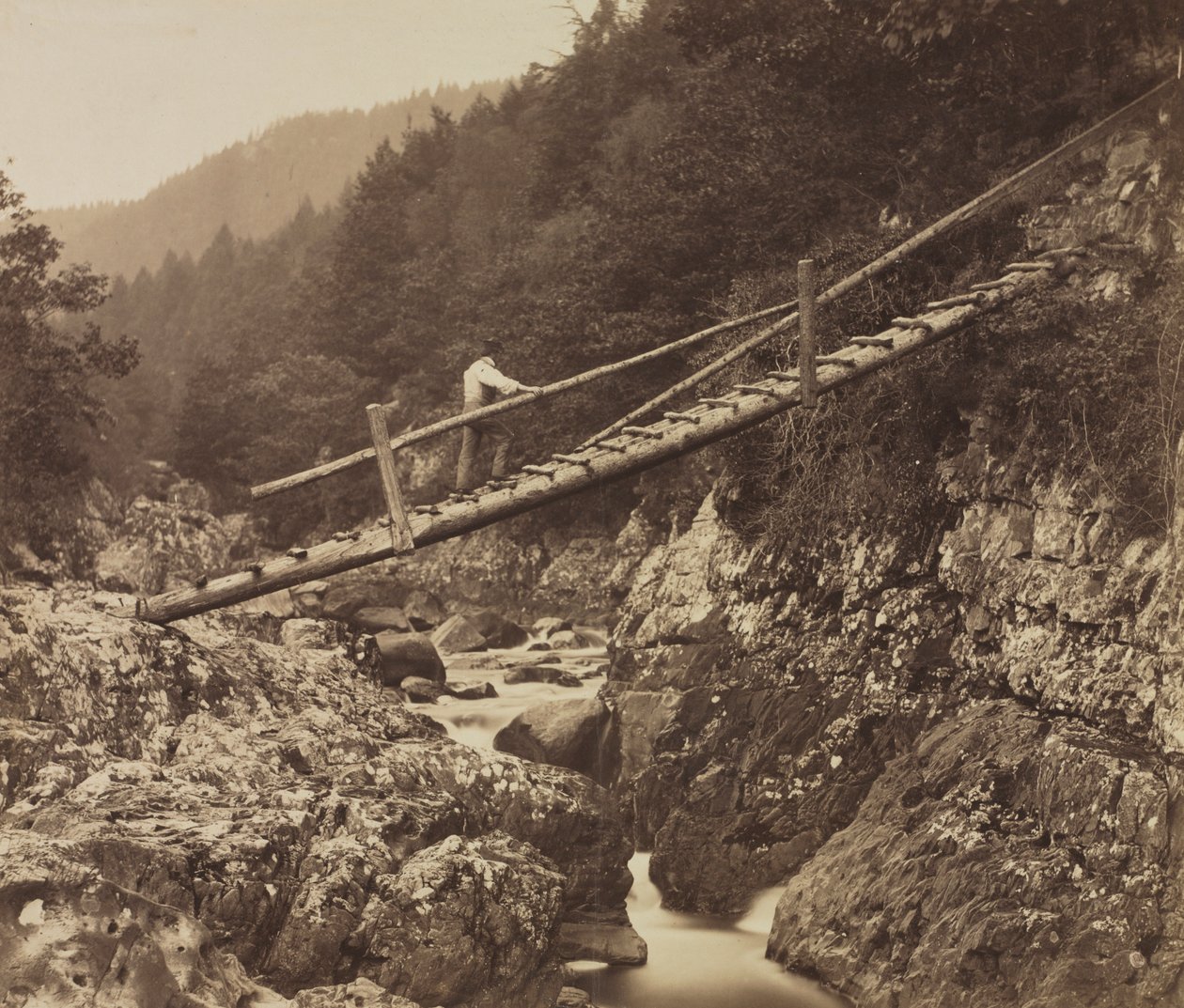 Madenciler Köprüsü, Llugwy, Kuzey Galler, 1857. by Roger Fenton