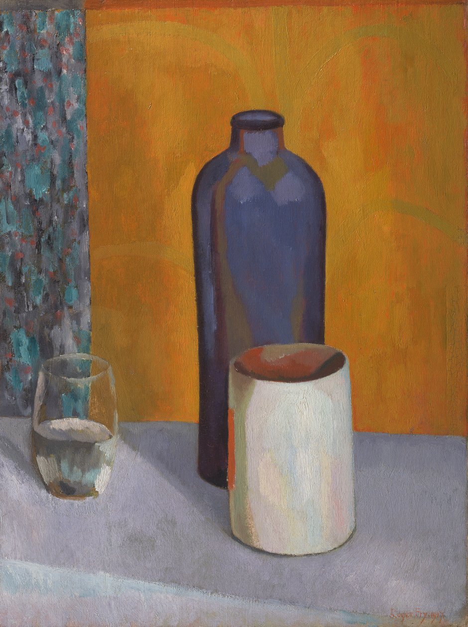 Mavi şişe ile natürmort by Roger Fry