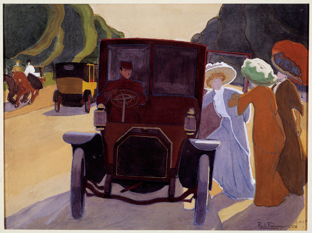 Belle Epoque “”Allee des acacias”” Tablosu Roger de la Fresnaye (1885-1925) 1908 Paris, Carnavalet Müzesi by Roger de La Fresnaye
