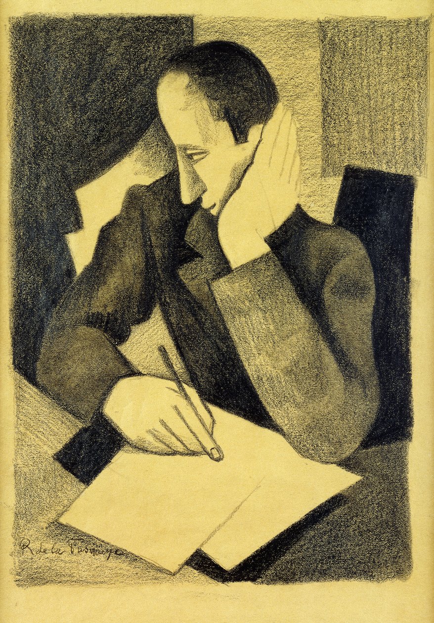 Erkek Yazma: Sıtma Çalışması; Yazan Adam: Paludes için Çalışma, c.1920 by Roger de La Fresnaye