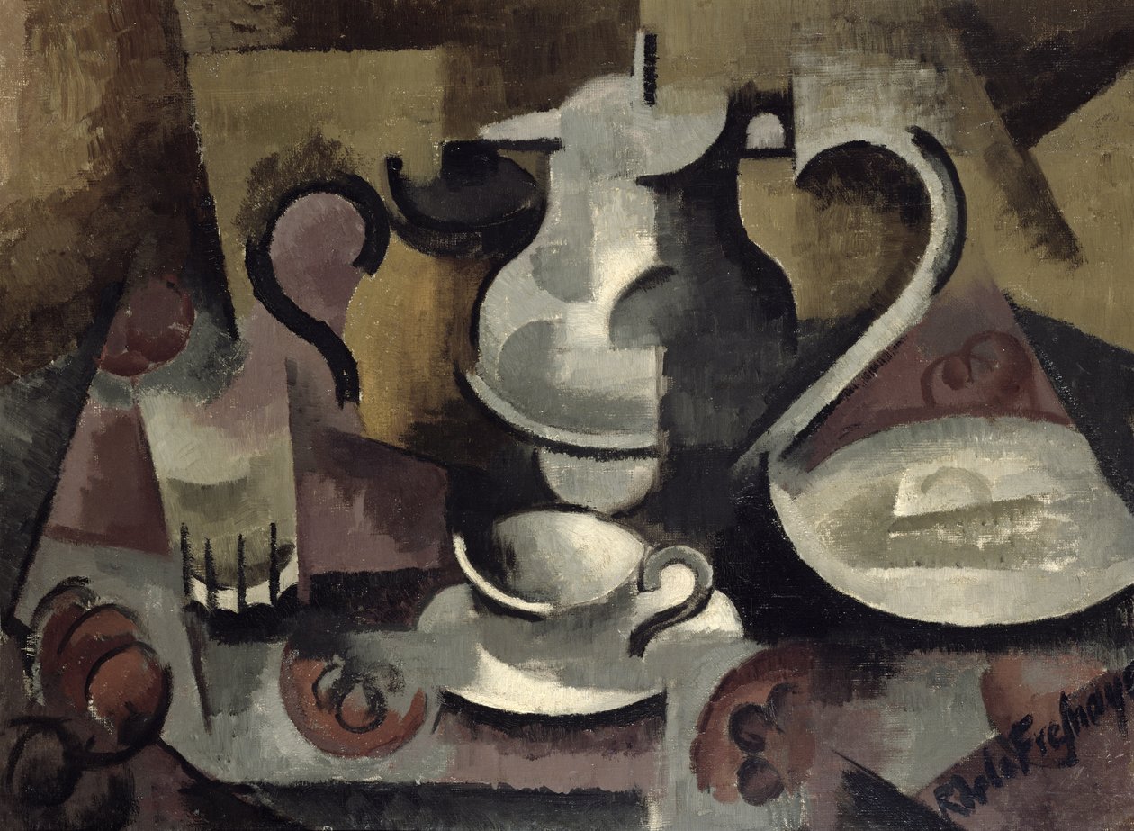 Üç Kulplu Natürmort by Roger de La Fresnaye
