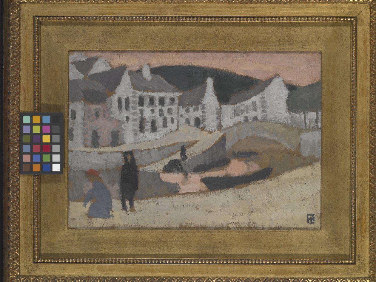 The Canal, Brittany Landscape (masonite monte edilmiş sıkıştırılmış sunta üzerine yağ) by Roger de La Fresnaye