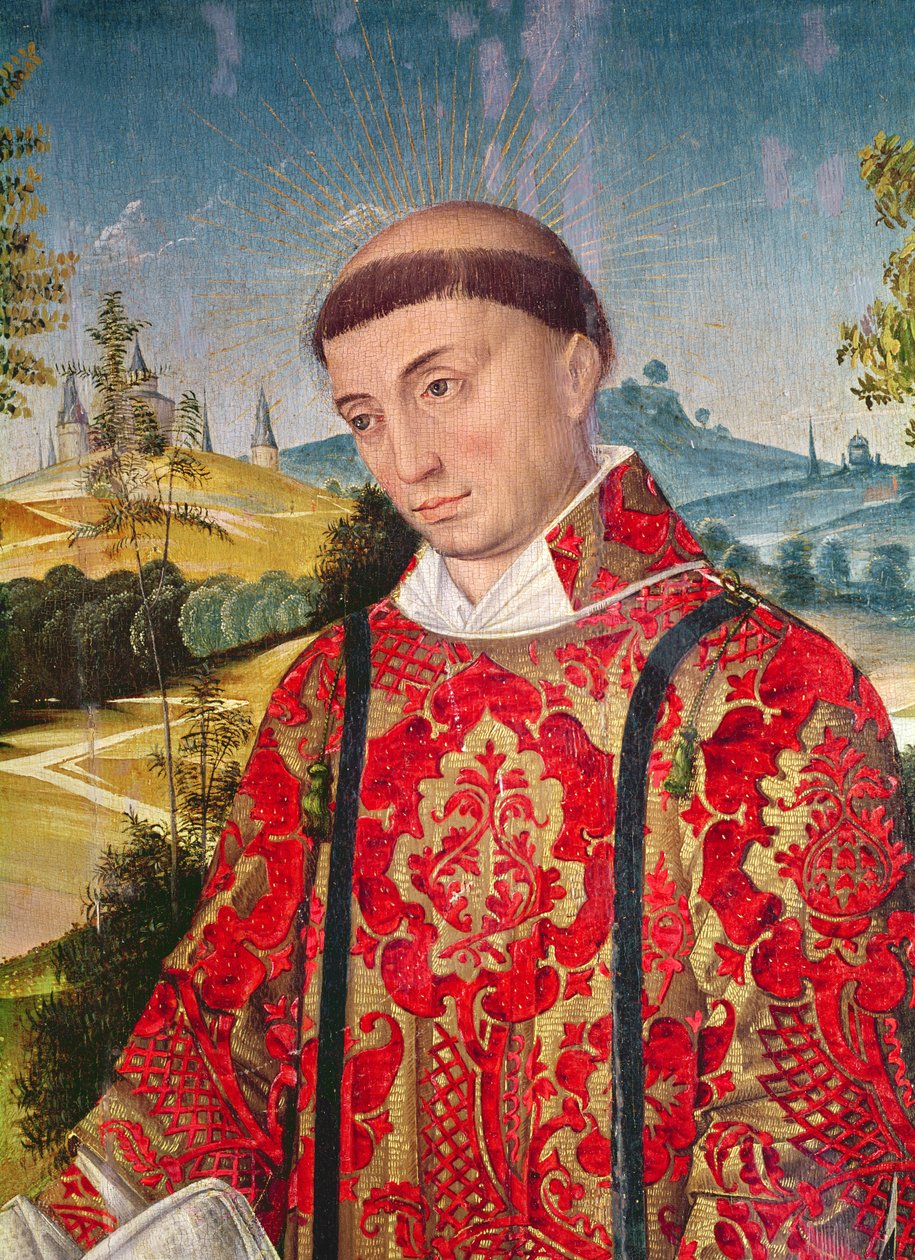 Saint Laurence, 1460-66 (344039 detayı) by Rogier van der Weyden
