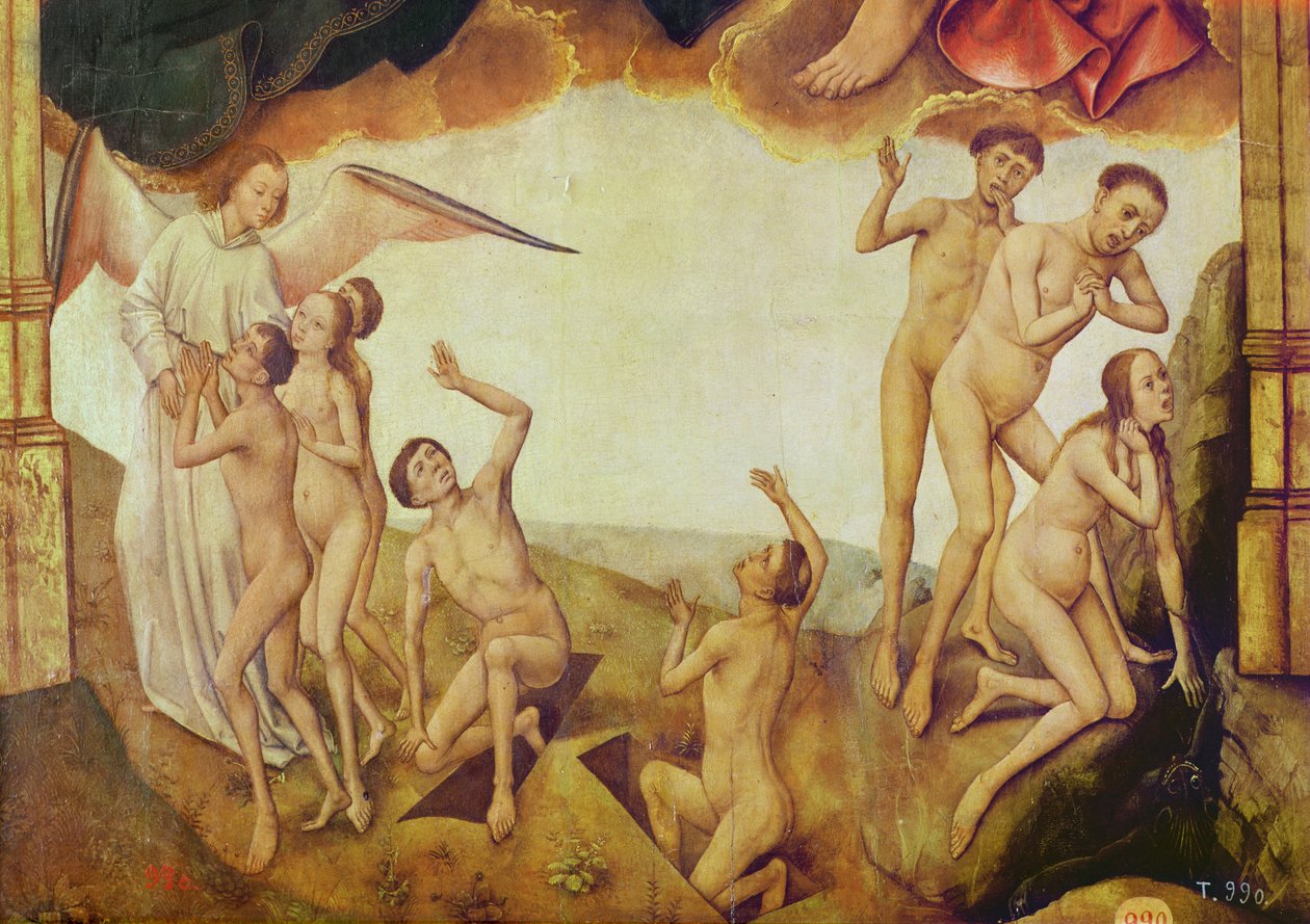 Kefaret Üçlemesi, sağ panel: Son Yargı, detay: seçilmiş ve lanetli, 1455-59 (tahta üzerine yağlı boya) by Rogier van der Weyden