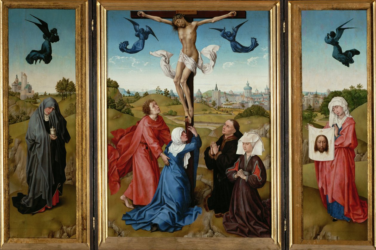 Üç Parçalı - Çarmıha Gerilme by Rogier van der Weyden