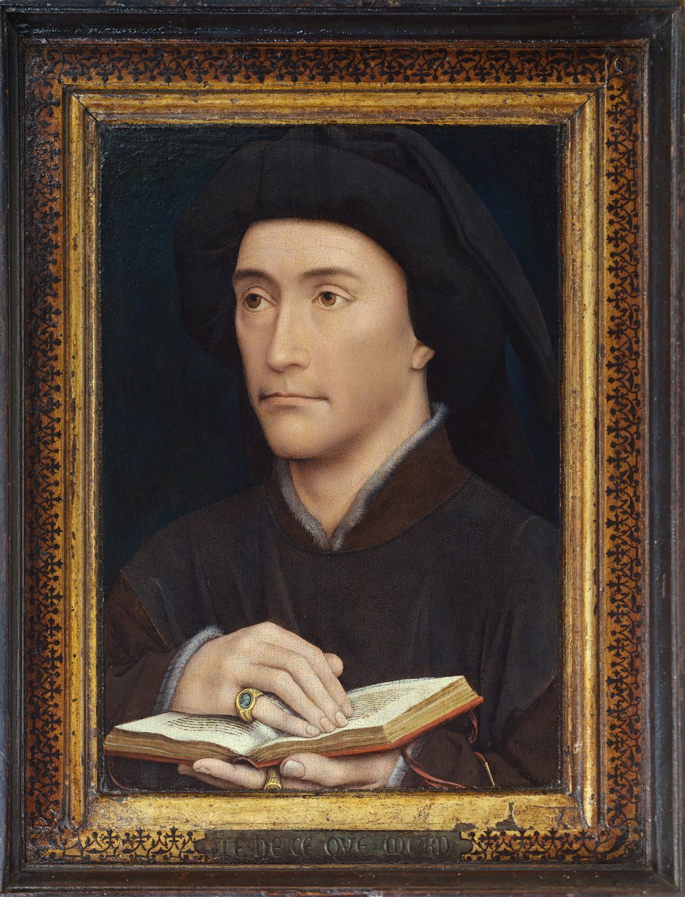 Açık Kitap tutan bir Adamın Portresi (muhtemelen Piskopos Guillaume Fillastre) 1437 öncesi (ayrıca bkz. 65800) by Rogier van der Weyden