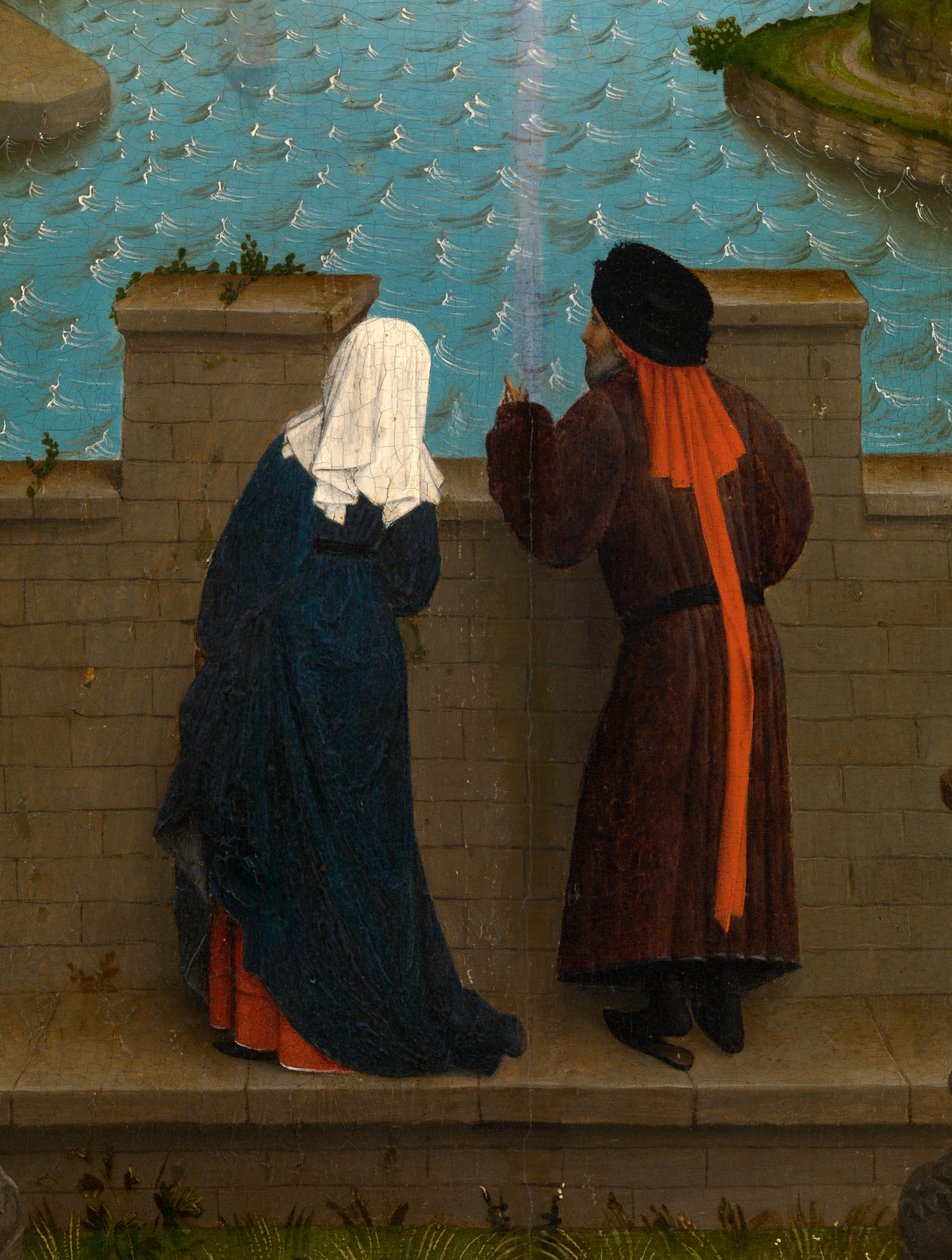 Meryem'in Portresini Çizen Aziz Luka Detayı (Panel üzerine yağlıboya) by Rogier van der (after) Weyden