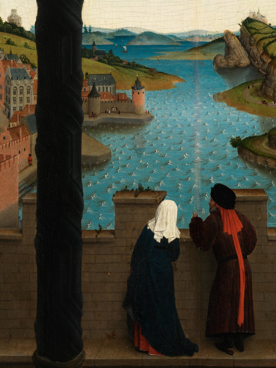Meryem'in Portresini Çizen Aziz Luka Detayı (Panel üzerine yağlıboya) by Rogier van der (after) Weyden