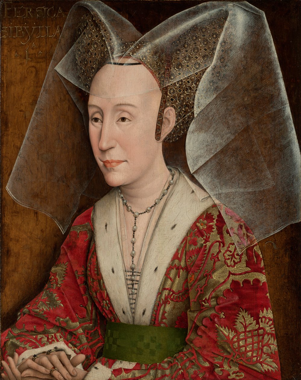 Portekizli Isabella'nın portresi, c.1450 (panelde yağlı boya) by Rogier van der (workshop of) Weyden
