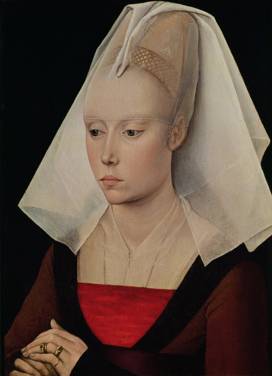 Bir Hanımefendinin Portresi, c.1450-60 (meşe panel üzerine yağlı boya) by Rogier van der (workshop of) Weyden