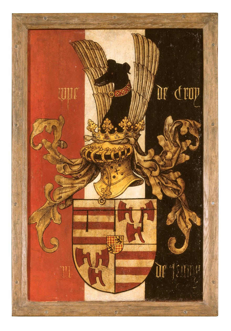 De Croy ailesinin arması (panel üzerine yağ) (471140 ile çift) by Rogier van der Weyden