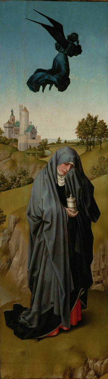 Aziz Mary Magdalene Çarmıha Gerilme Üç Parçası, c. 1440 by Rogier van der Weyden