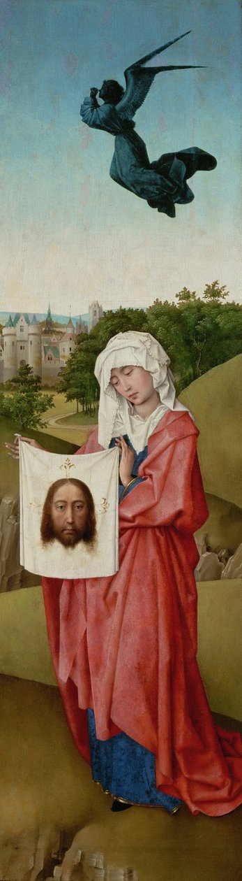 Aziz Veronica Çarmıha Gerilme Triptik, c. 1440 by Rogier van der Weyden